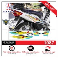 Tem rời dán xe wave 2016 trắng xanh ngọc - Bi Decal