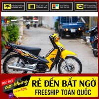 Tem Rời Dán Xe Wave  A 100 Mẫu RS Vàng Đen