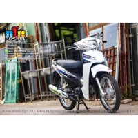 Tem Rời Dán Xe Wave  A 110 Mẫu Trắng Đen Xanh