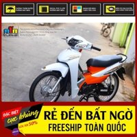 Tem Rời Dán Xe Wave  A 110 Mẫu Trắng Cam