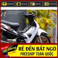 Tem Rời Dán Xe Wave A 2015 Mẫu Chữ H2C Trắng Đen