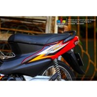 Tem Rời Dán Xe Wave A 2015 Mẫu Chữ S Đỏ Vàng Đen Cực Chất, Hàng 3 Lớp Chất Lượng Cao ,Team Decal