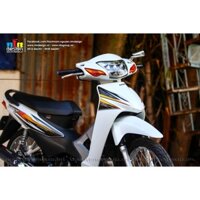 Tem Rời Dán Xe Wave A 2018 110 Mẫu Móc Trắng Đen Vàng Cực Đẹp, Hàng 3 Lớp Chất Lượng Cao .Team Decal