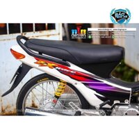 Tem Rời Dán Xe Wave  Nhỏ Mẫu ZX Trắng Đen Cực Đẹp, Hàng 3 Lớp Chất Lượng Cao