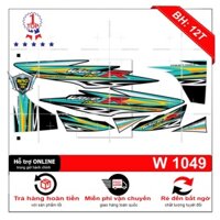 Tem rời dán xe wave R 110 xanh đen - Bi Decal
