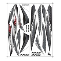 Tem rời dán xe wave rs trắng đen