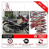 Tem rời dán xe wave rsx 2010 mẫu zin đỏ đen - Bi Decal
