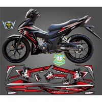 Tem rời dán xe winner king drag đỏ đen