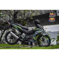Tem Rời Dán Xe Winner V1 Mẫu RS150R Xanh Lá Đen Dán Xe Xám Xi Măng