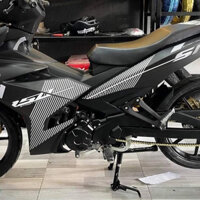 Tem Rời Ex 150 Dán Xe Đen Nhám Phối Tem Trắng