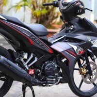 Tem Rời Ex 150 Y15zr Đen Nhám - Tem 3 Lớp - Tặng Logo - New V19