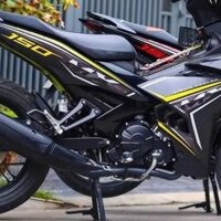 Tem Rời Ex Mx King 150 Dán Xe Đen Nhám - Tem 3 Lớp - Tặng Logo - New V8