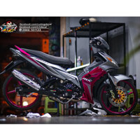 Tem rời Exciter 135 xám hồng - mẫu MX đơn giản - dễ dán