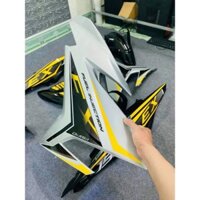 tem rời exciter 150 bạc đen vàng, tặng kèm set logo, tem 3 lớp không bay màu