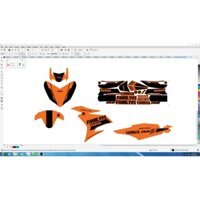 tem rời exciter 150 cam đen