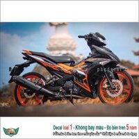 Tem rời Exciter 150 cam đen chỉ (2)