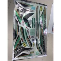 Tem rời exciter 150 MX KING xanh đen Crom