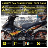 TEM RỜI EXCITER 150 THÀNH PHỐI PHỐI MÀU CAM ĐEN - BI DECAL