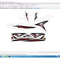 tem rời exciter 150 trắng đen đỏ hayabusa chử tàu