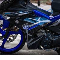 Tem rời Exciter 150 xám xanh y15zr Cực đẹp , tem 3 lớp cao cấp