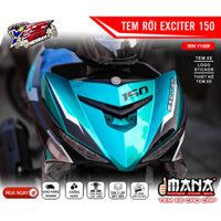 Tem Rời Exciter 150 xanh bạc, Tem dán xe siêu hót, decal dán xe bền màu chống thấm nước
