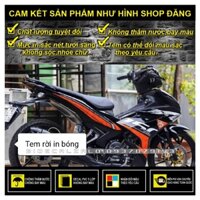 TEM RỜI EXCITER 150 Y15ZR PHỐI MÀU CAM ĐEN - BI DECAL