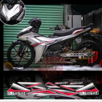 Tem Rời Exciter 155 VVA Dán Xe Trắng Hoặc Xám Bạc - Decal Trong Suốt