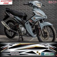 TEM RỜI EXCITER 2010 XI MĂNG ĐEN - không phai màu - decalq7