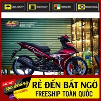 Tem rời Exciter 2019 - Mẫu tem nhám trắng đen đơn giản