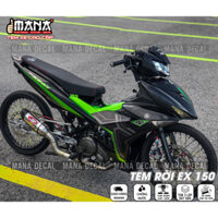Tem rời exciter mx king đen xanh siêu đẹp , Tem dán xe exciter, Decal dán xe exciter chống nước chống bay màu cao cấp
