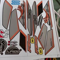 tem rời fz150i cam bạc dán xe đen