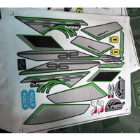 tem rời FZ150i chỉ xanh non bạc dán xe đen