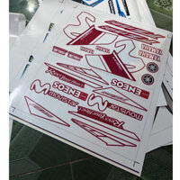 tem rời Fz150i đỏ trắng dán xe đỏ