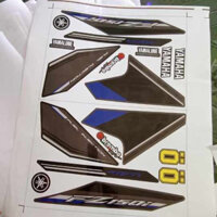 tem rời fz150i xanh gp xám dán xe đen