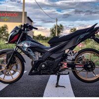 Tem Rời Honda Sonic 150 King Drag Dán Xe Đen Nhám