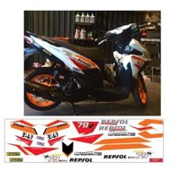 Tem Rời Honda Vario Click 2017 Bảng Đặc Biệt RepSol Decal Cao Cấp