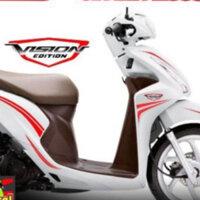 Tem Rời Honda Vision Dán Xe Trắng Chỉ Đỏ - Chuẩn Tem