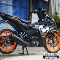 Tem rời in UV cao cấp. Mẫu Movistar trên nền decal nhám cực ngầu. Dán Exciter 155 màu đen nhám, kích thước chuẩn