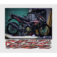 Tem rời lửa sonic dán xe đen tem phối nhiều màu