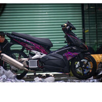 Tem rời lửa tím hồng cho Airblade 110 xe đen HOT 2025