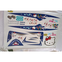 tem rời luvias 125 hello kitty xanh xe trắng