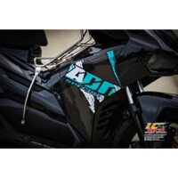 TEM RỜI mẫu ADN Special Edition xanh ngọc cho AirBlade đen xe dễ dán