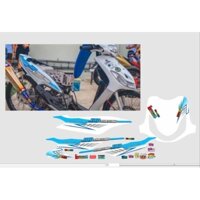 tem rời mio trắng xanh, decal trong suốt 3 lớp không bay màu siêu dín