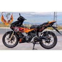 Tem Rời Samurai dán xe winner X cam đen - không bay màu