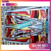 Tem rời Satria 2006 đỏ đen chất liệu Candy