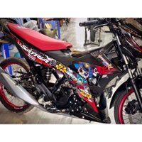 tem rời satria đen đỏ Samurai ( Mới )