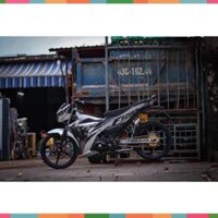 Tem rời Satria F150 bạc đen