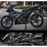 Tem rời satria F150 Đen Trắng