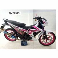 Tem rời satria f150 hồng trắng