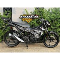 Tem rời satria F150  mẫu tem lửa đen bạc